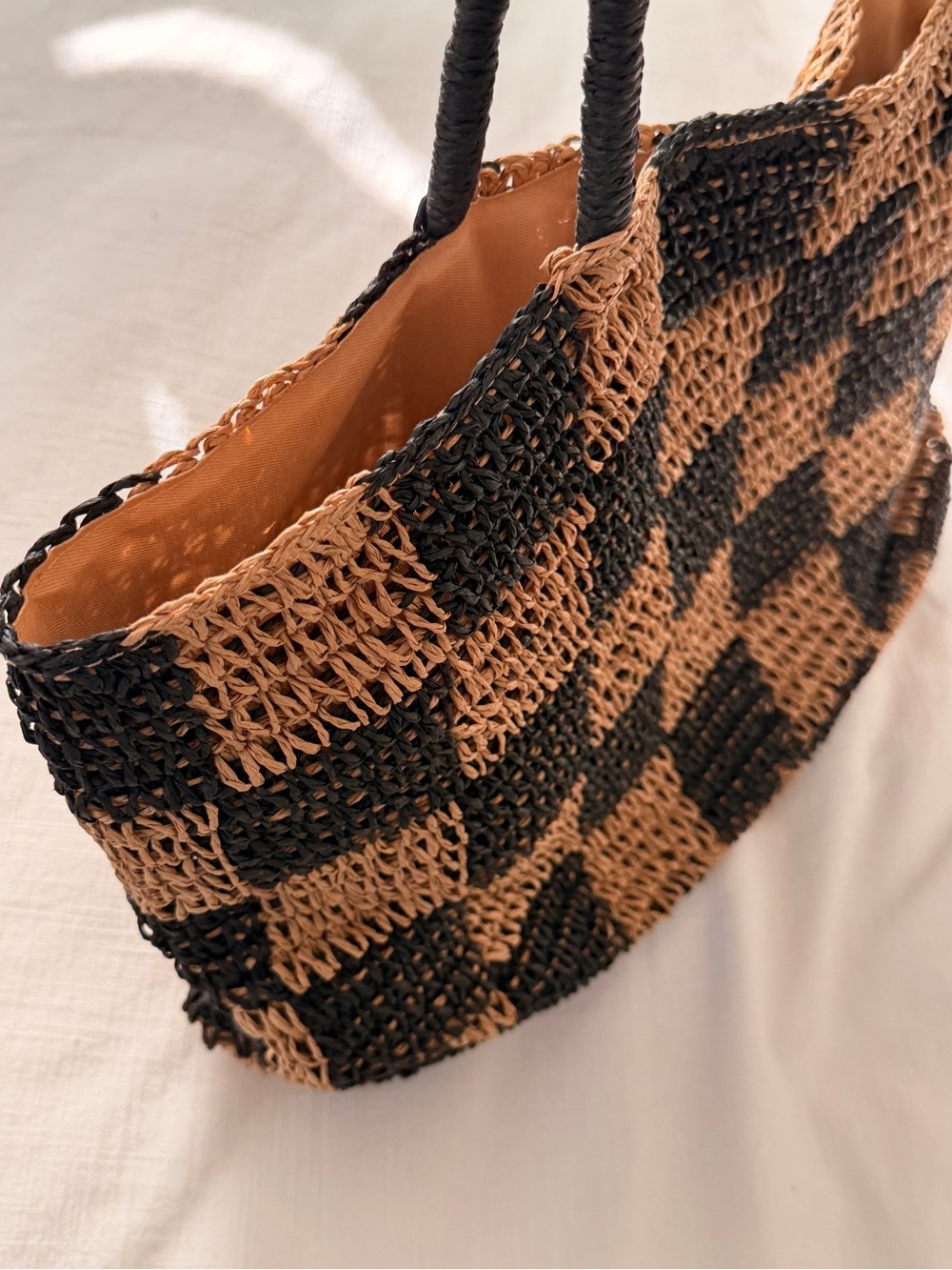 Gap Gingham Straw Tote Bag - Picture 8 of 11